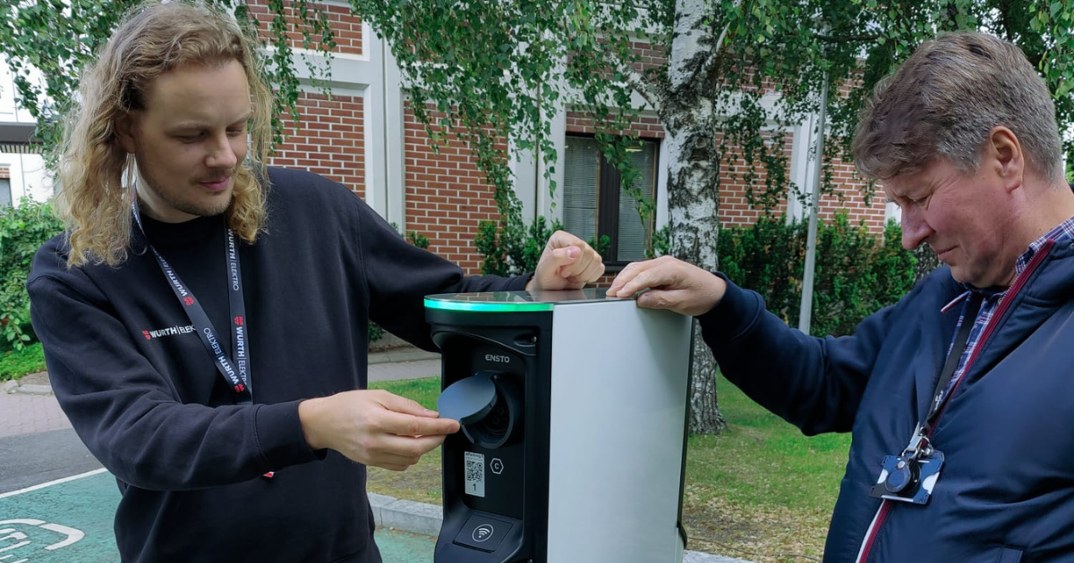 Würth Elektro Delivered Ensto Pro Charging Station to the City of Lohja
